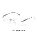 Ruiao rimless sunglasses UV400 fashion square metal glasses for men women designer man's brand sun glasses shades for outdoor