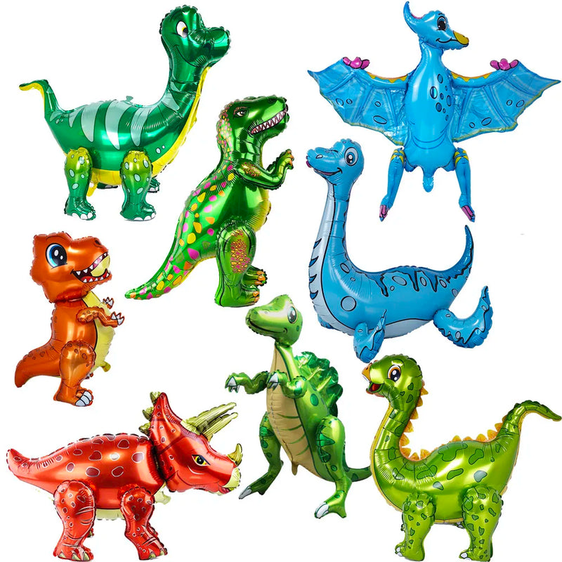 3D Dinosaur Balloon Cartoon Dinosaur Standing Balloon Kids Jurassic Dinosaur Party Decorations