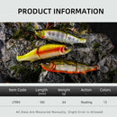 TSUYOKI Glide bait Lures 185mm 64g Jointed Swimbait ABS Body With Soft Tail SwimBaits I-Slide 185 Glidebait to Target Big Bass