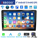 ESSGOO 7"/9"/10“ 2 DIN Android 14 4+64G Car Stereo Carplay Android Auto GPS Navi Bluetooth FM RDS Radio WIFI Touchscreen ChatGPT