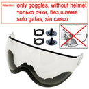 LOCLE Upgrade Ski Helmet With Goggles Integrated PC+EPS CE Certification Skiing Helmet Women Men Ski Snowboard Snow Helmet