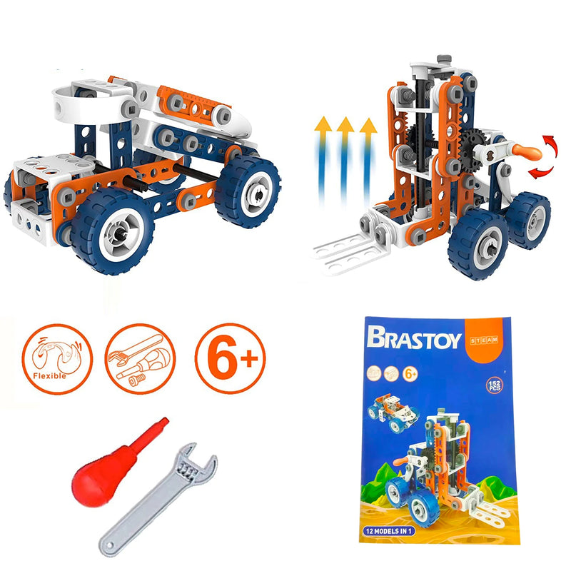 Forklift Building Blocks Mounted Toy For Children Send From Brazil