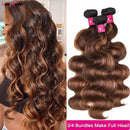 Ombre Brown Brazilian Body Wave Human Hair Bundles