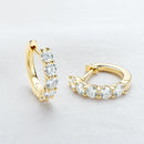 OXTAO Real 925 Silver 3.5mm Moissanite Clip Earrings Female Jewelry Hoop Earring Sparkling Lab Diamond Wedding Party Jewelry