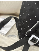 New Large Capacity Polka Dot Backpack Lightweight Multifunctional Piano Key Backpack Black Piano Mochilas for Women