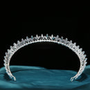 Princess Wedding Tiaras Crowns Bridal Headbands CZ Zirconia Bride Crown Headdress Birthday Party Prom Hair Jewelry Headpiece