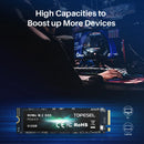 TOPESEL X16 SSD NVMe M2 512GB Internal Solid State Hard Disk PCIe 4.0x4 2280 SSD M.2 Drive for PS5 Laptop PC