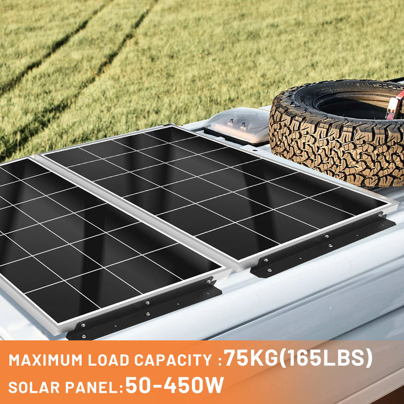 CP-SETUNO 2PCS Z-shaped Solar Panel Holder, Solar Panel 50-450w, Suitable for Motorhomes, Boats and Wall Mounting, for One Solar