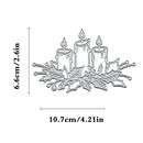 Christmas Candle Scrapbooking Greeting Card Mold Embossing Template Manual Punch Stencil Crafts Cutting Dies 2024 New