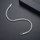 LUOTEEMI Brand Hot Selling Women Tennis Bracelet Luxury Round Clear CZ Beads Tennis Bangles for Men bijoux femme Unusual Jewelry