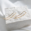 925 Silver Ear Clip Earrings Gold Filled Jewelry Vintage Handmade Hammered Jewerly Pendientes Oorbellen Boho Earrings For Women