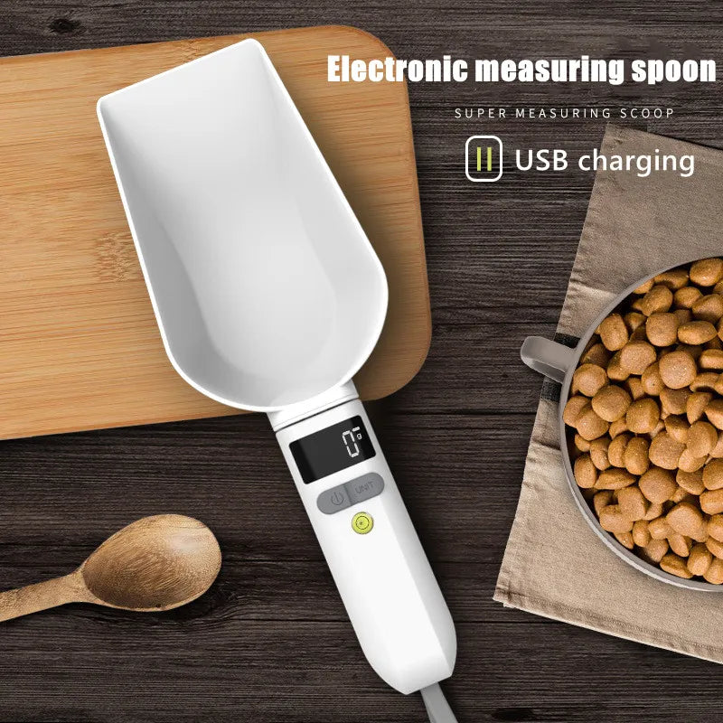 800g/1g Portable LCD Digital Kitchen Scale Home Electronic Measuring Tool  Pet Dog and Cat Digital Feeding Bowl Weighing Spoon