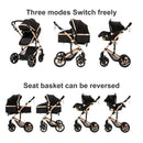 Compact Stroller 3 IN 1, Carseat Stroller Combos, Baby Stroller Multifunctional High Landscape Baby Pram for Toddlers Infant Car