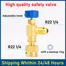 R410A R22 Air Conditioning Refrigerant Charging Valve Adapter Liquid Safety Valve Manifold Gauge Refrigeration Hose Adapters