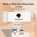 Phomemo Adhesive Thermal Sticker Paper Multiple Colors Thermal Paper for Phomemo M02/M02 Pro/M02S/M03/M03AS/M0/M04S 50mmx3.5m