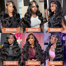 30 32 Inch Full Head Body Wave Bundles 100% Raw Human Hair Weaving Virgin Hair Extensions 1 3 4 Pcs Natural Black Color Double Weft Remy Hair Thick Full Ends Hair Bundles