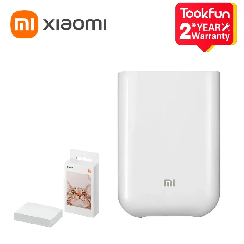 Xiaomi Mini Photo Printer Portable Bluetooth 5.0 ZINK Inkless Technology Multifuncion AR Video Printing