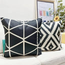 Black Geometric Linen Cushion Cover, Home Decor, Living Room Sofa Pillow Cover Decor, Suitable for Bedroom Car 40x40 60x60 50x50