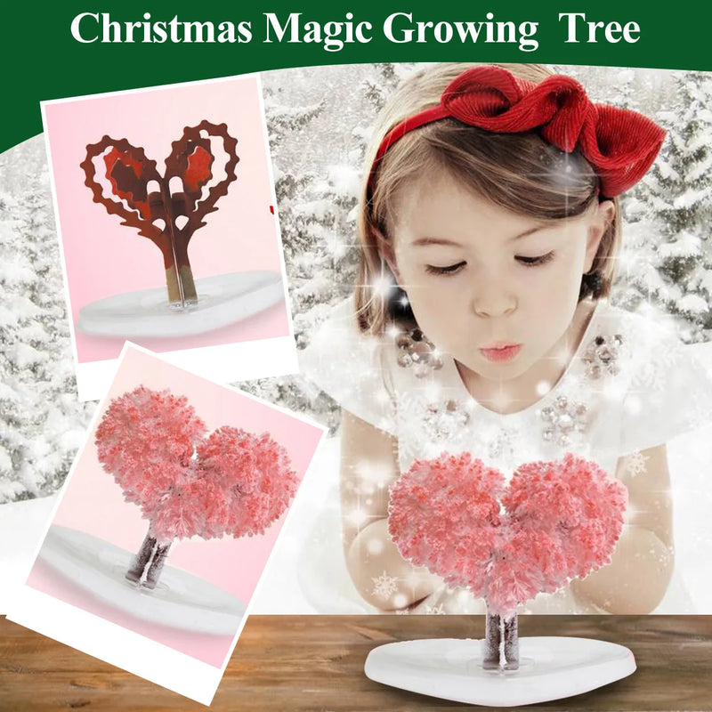 Mini Magic Sakura Miniature Tree DIY Crystal Growing Paper Plantas Miniatura Ornaments Decor Novelty Boy Girls Gift Science Toys