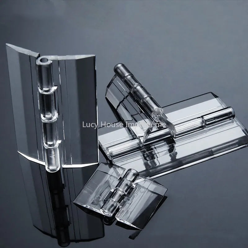 10Pcs/5pcs/set 25X33MM/30X34MM/45X38MM Transparent Plastic Folding Hinges Durable Clear Acrylic Hinge Tools