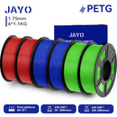 JAYO 3D Filament PLA +/PETG/PLA 1.75MM +/- 0.02MM 6Rolls Coloful Neatly Wound 3D Printing Material For 3D Printer&Pen 1.1KG/ROLL