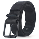 110/130cm Black Canvas Men's Belt Pin Buckle Leather Belt Women's Trendy Belt With Jeans Belt For Men Women Outdoor Sports Belt