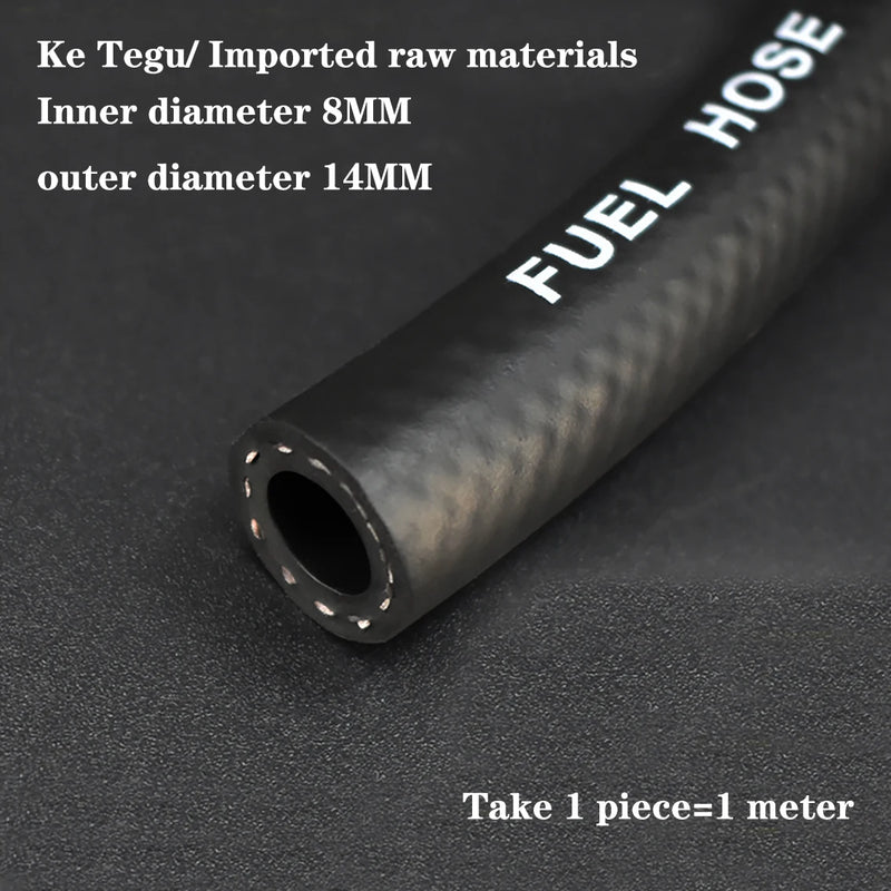 4mm~25mm Gasoline Hose Diesel Pipe Engine High-Pressure Fuel Pipe High-Temperature Resistant Oil Delivery Black Rubber Pipe