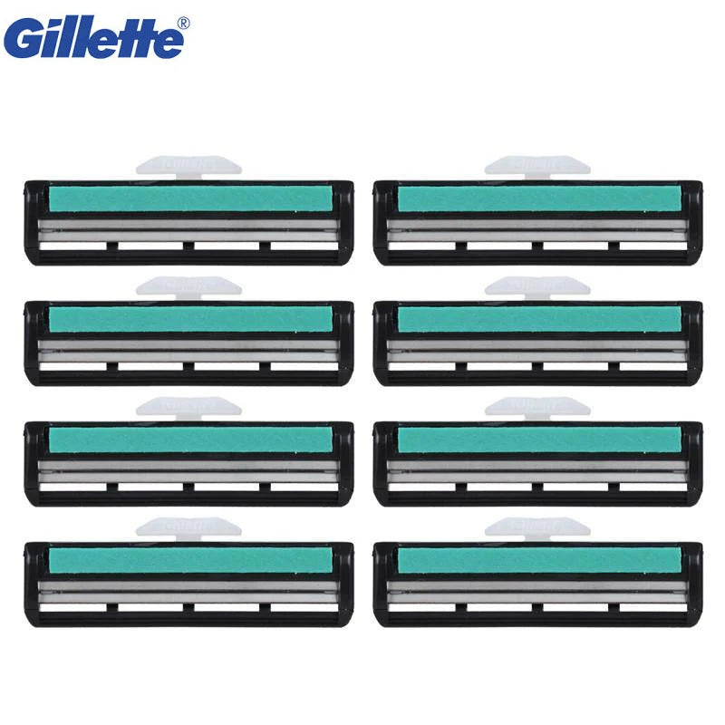 Gillette Vector Shaving Blades for Men Manual Safety Beard Shaver Hair Removal Double Layer Head Razor Blade Cassettes 8-24PCS