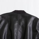 Aero-Chic Sculpted Faux Leather Pilot Jacket