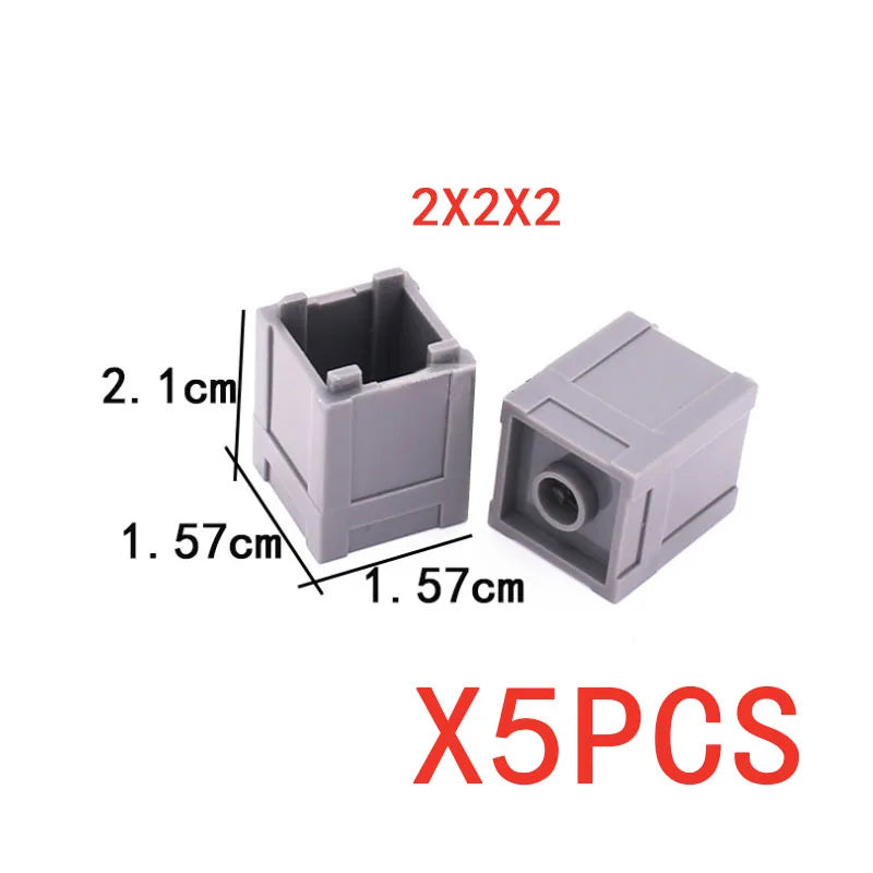 MOC Building Blocks Figures Accessories Cash Dollar Coin Bag Model Gold Silver Bar Colored Diamond Treasure Box Series Coffer