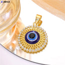 New Crystal Blue Evil Eye Charms Amulet Pendants For Jewelry Making Accessories DIY Designer Bohemia Style Necklaces Supplies