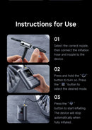 Baseus Wireless Car Air Pump Portable Air Compressor for Car Motorcycles Bicycle Electric Tire Inflator with LCD Digital Display