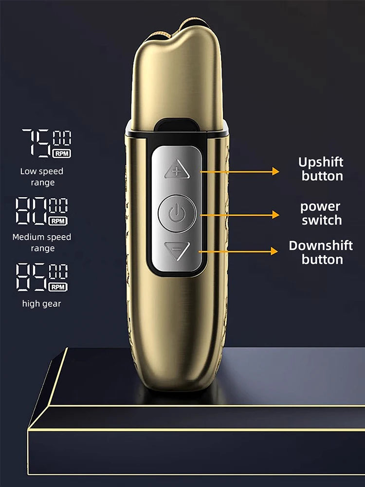 KEMEI 3-Speeds Electric Razor Professional IPX6 Waterproof Metal Shell Beard Shaver with LCD Digital Display for Men