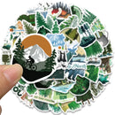 50pcs Outdoor Forest Trees Stickers Vinyl Waterproof For Laptop Guitar Luggage Bike Notebook Scrapbook Stickers Decals