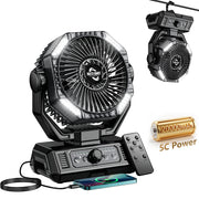 The Zephyr Lantern | 20000mAh Camping Fan with Integrated LED Light