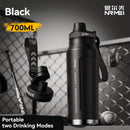 1L Insulated Cold Water Bottle Thermos Stainless Steel Tumbler Qutdoor Sports Handle Vacuum Flasks Double Wall Cup