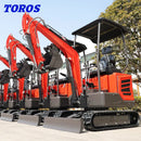 VOTE VTW-18 China Cheap Mini Crawler Hydraulic 1.8 Ton 1 Ton Excavator Red/green/black Digger Mini Digger For Sale customized
