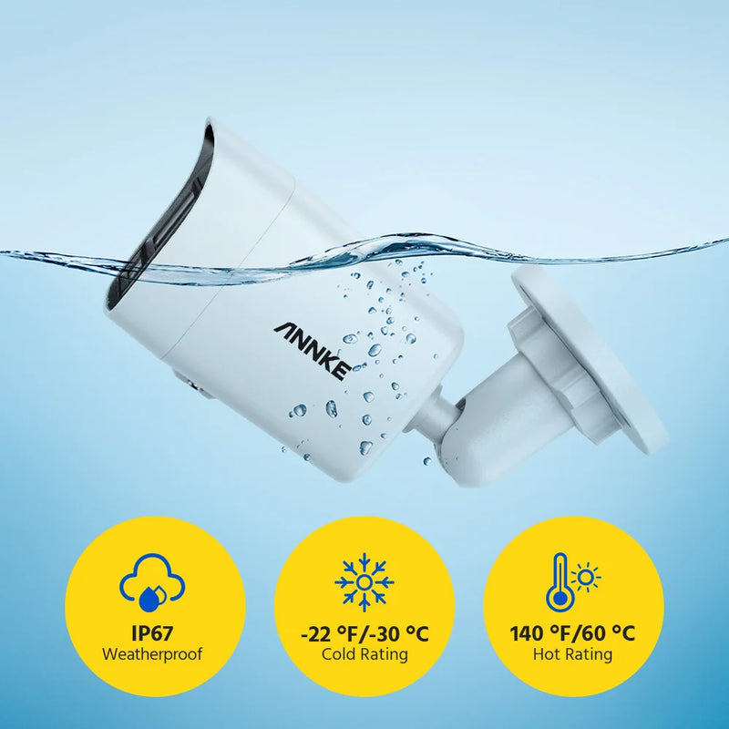 ANNKE 8MP IR Network Bullet Camera Outdoor Indoor Weatherproof Video Surveillance Camera Built-in mic 4MM Lens IP Cameras