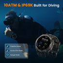 The Tank T4 | Rugged 6-Satellite GPS Smartwatch — 10ATM Diving Certified, Stainless Steel Bezel