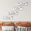 Farmhouse Wooden Sign Family Love Faith Hope Butterfly Rustic Plaque For Front Porch Door Wall Decoration