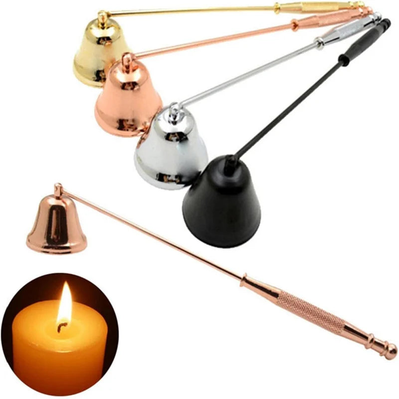 Candle Snuffer Tool Long Handle Bell Extinguisher Accessory Putting Out Extinguish Candle Wicks Accessories Stainless Steel