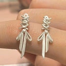 Cute Bowknot Front and Back Earrings for Female 2023 New Simple Fashion Metallic Luxury Jewelry Earings Wholesale