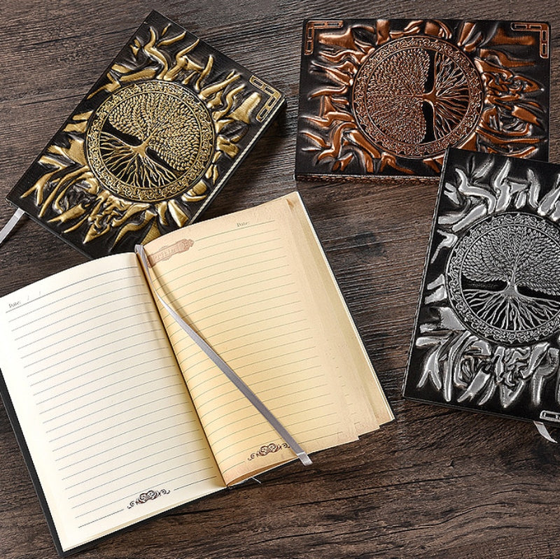 Vintage Tree of Life A5/A6 Diary Notebook Journals Handcraft Embossed Leather Diary Bible Book Travel Planner School Office Gift