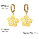 Skyrim Frauen Mädchen Blumen Ohrstecker Edelstahl Gold Farbe Böhmische Tropfenohrringe Koreanische Mode Schmuck Weihnachtsgeschenk