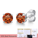 Real 0.1-3CT Test Passed Moissanite Diamond Stud Earrings for Women S925 Silver Platinum Plated Bride Wedding GRA Fine Jewelry