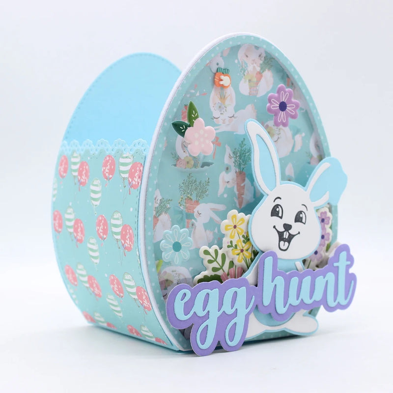 KSCRAFT Easter Egg Shaker Box Metal Cutting Dies Stencils for DIY Scrapbooking Decorative Embossing DIY Paper Cards