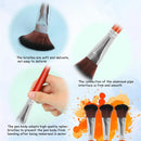 6pcs Mop Pinsel für Acrylmalerei 1 Zoll Mischpinsel Malpinsel für Acryl Gesichts- Körperbemalung Ovaler Mop Acrylpinsel