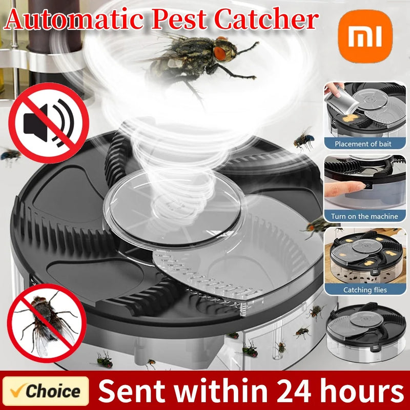 Xiaomi Automatic Fly Catcher USB Rechargeable Plug-In 1200mAh Physical Fly Catching Kitchen Flytrap Quiet Pest Catcher Insect