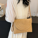 Summer Beach Straw Clutch Bag Cute Crossbody Bag for Women Travel Shoulder Bags Purse Ladies Casual Wicker Handbags