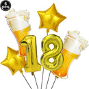 18th Birthday Party Disposable Tableware Plate Cup Napkin Black Gold Party Decorations Birthday Balloon 18 Years Party Supplies